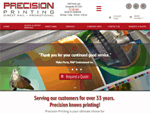 Tablet Screenshot of precisionprintingva.com